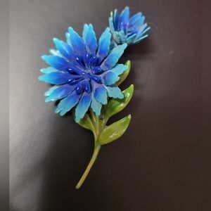 Trovelore Blue Cornflower brooch Pin Accessory Fashion Jewelry Feminine Floral